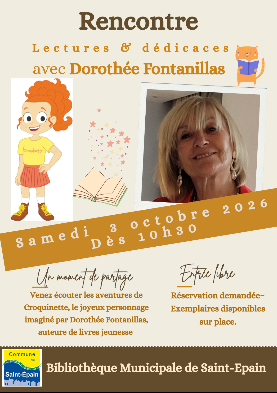 Matinée lecture et dédicaces à Saint ÉPAIN - iNDRE & LOIRE